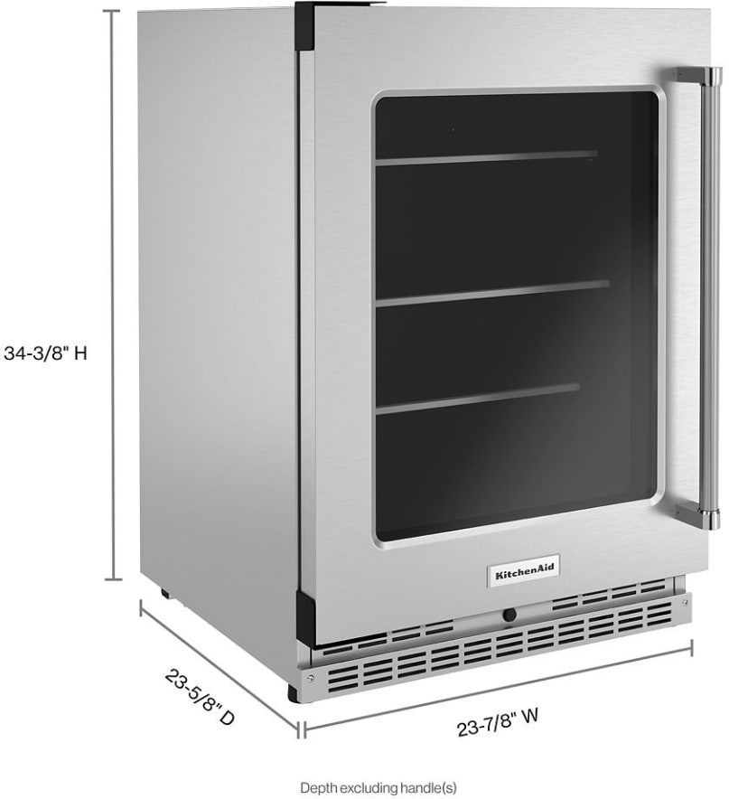 KitchenAid Undercounter Refrigerator (KURL314KSS) - Stainless Steel KitchenAid Undercounter Refrigerator (KURL314KSS) - Stainless Steel