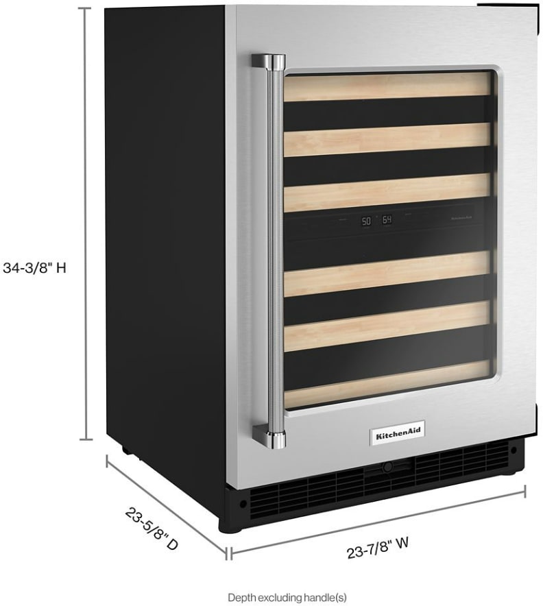KitchenAid Wine Cellar (KUWR214KSB) - Stainless Steel KitchenAid Wine Cellar (KUWR214KSB) - Stainless Steel