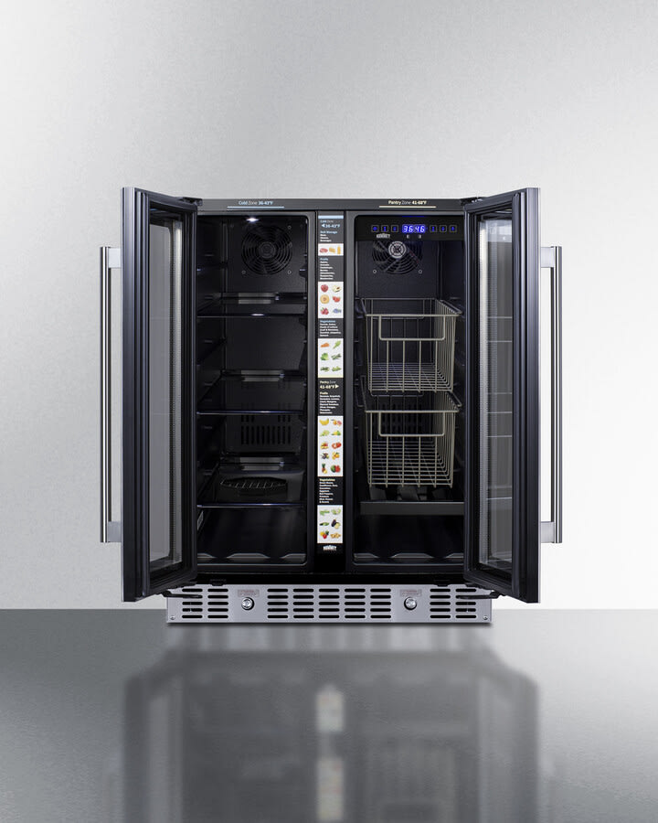 Summit ALFD24WBVPANTRY 24 Inch Built-In Dual-Zone Produce