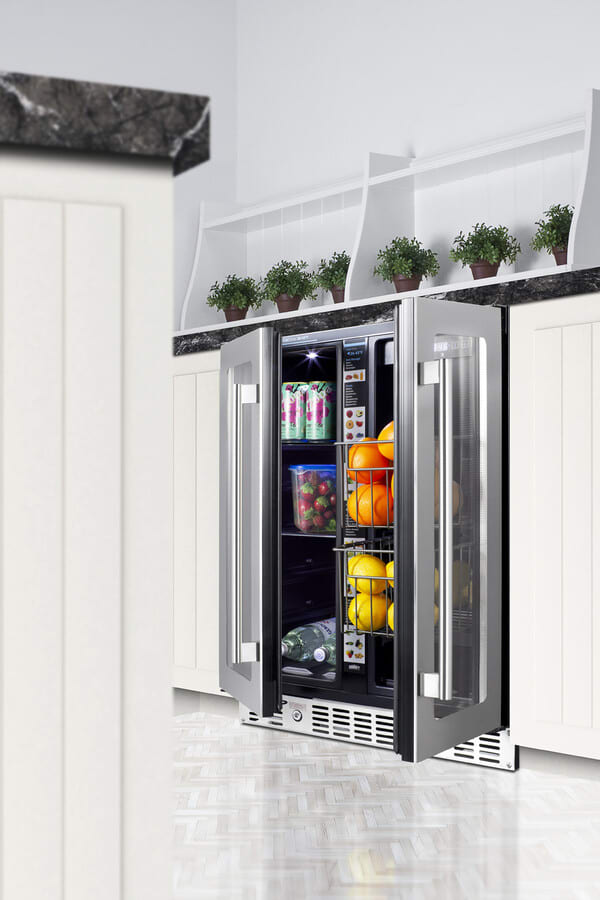 Summit ALFD24WBVPANTRY 24 Inch Built-In Dual-Zone Produce