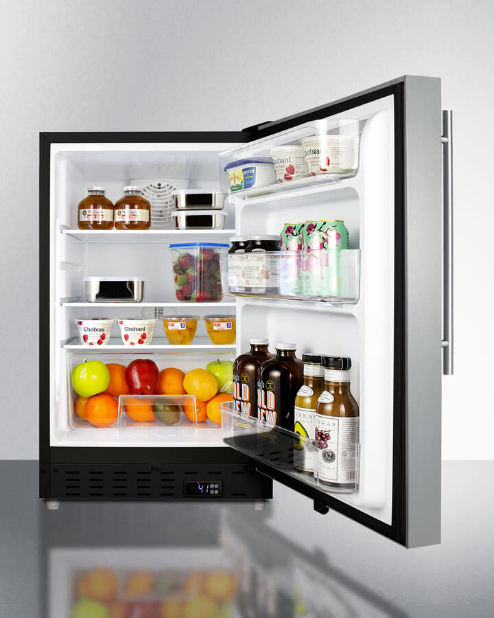 Summit ALR47BSSHV 21 Inch Built-In All-Refrigerator with 3.53 Cu