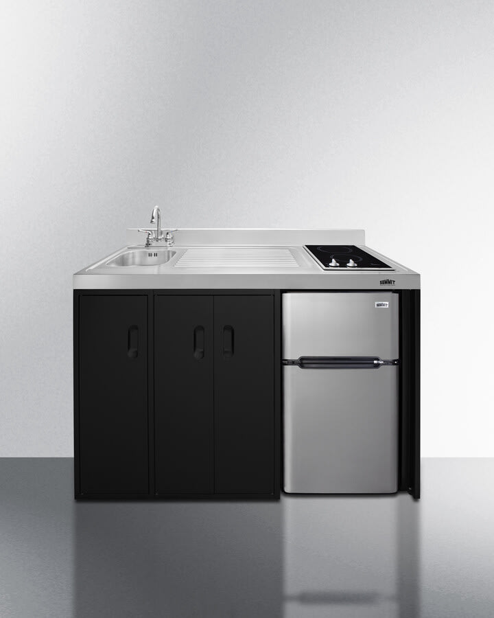 Summit CK54SINKL 54 Inch All-In-One Kitchenette with 2-Door