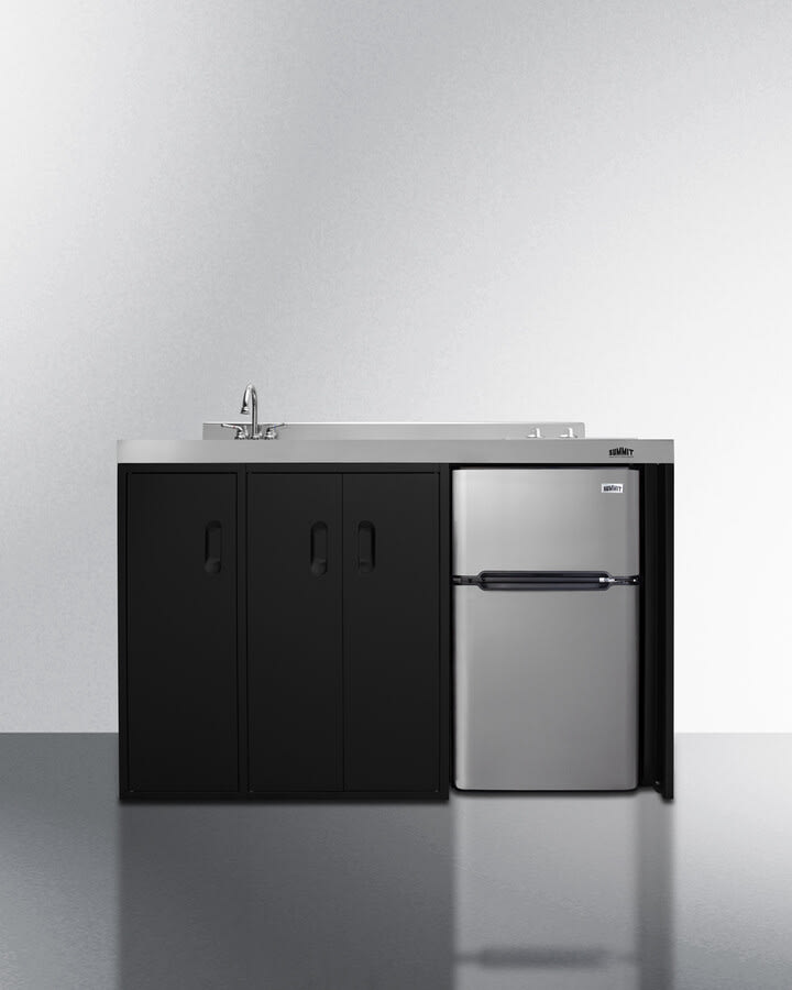 kitchen  Summit CK54SINKL 54 Inch All-In-One Kitchenette with 2-Door