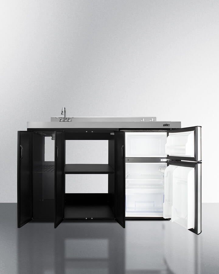kitchen  Summit CK54SINKL 54 Inch All-In-One Kitchenette with 2-Door