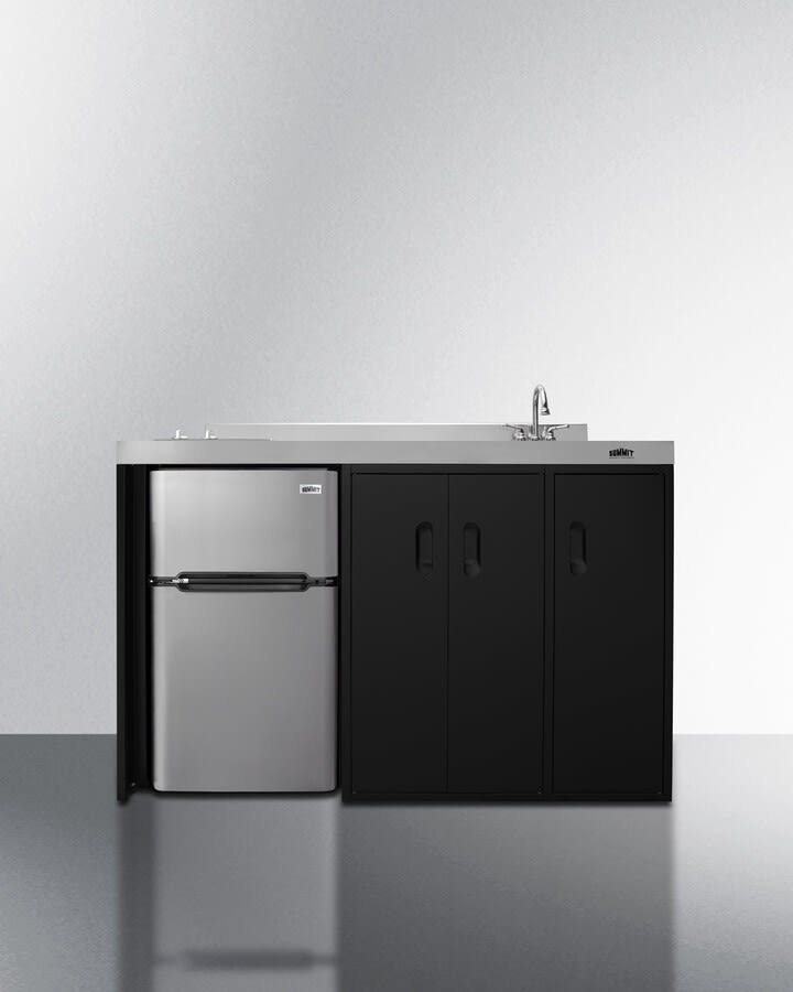 Summit CK54SINKR 54 Inch All-In-One Kitchenette with 2-Door
