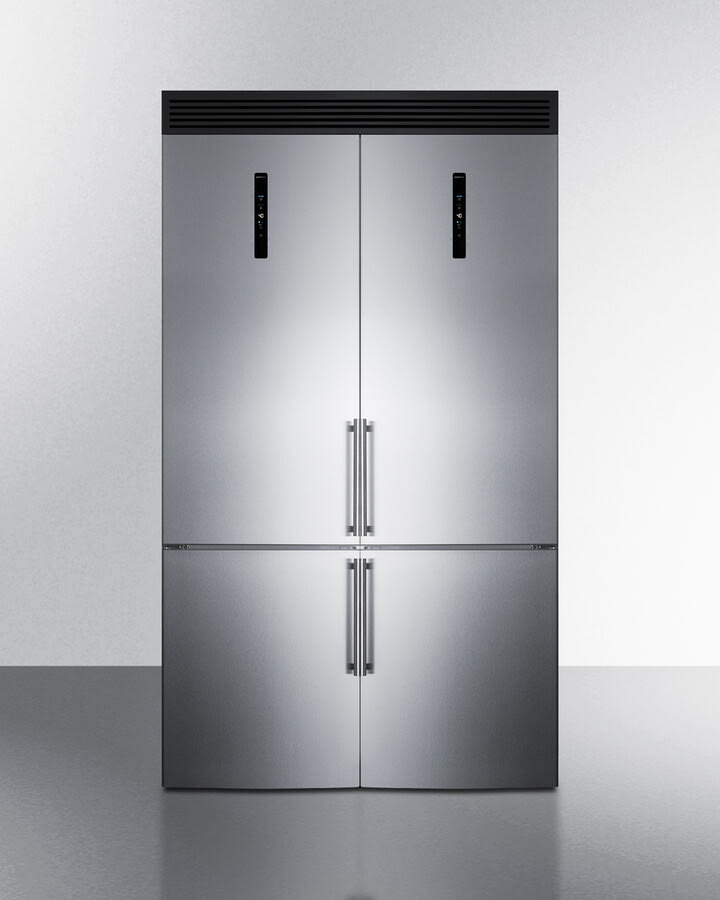 F Summit FFBF181ES2KIT48 48 Inch Counter Depth Wide Bottom Freezer