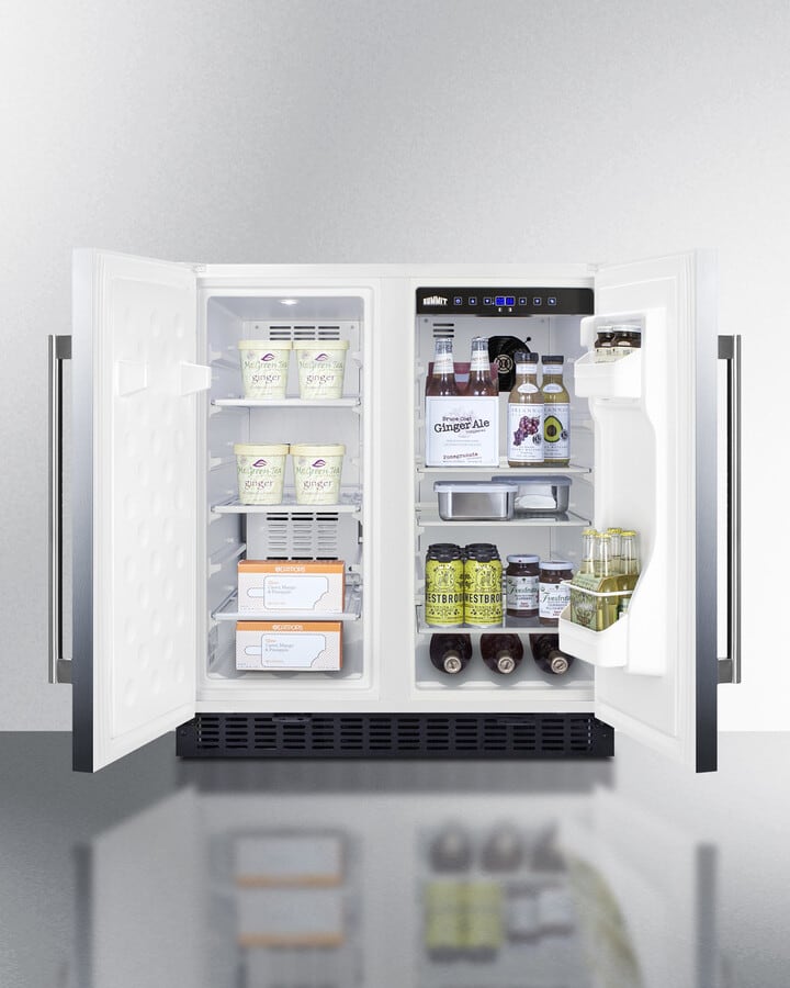 Summit FFRF3075WCSS 30 Inch Side-by-Side Refrigerator with 5.4 Cu