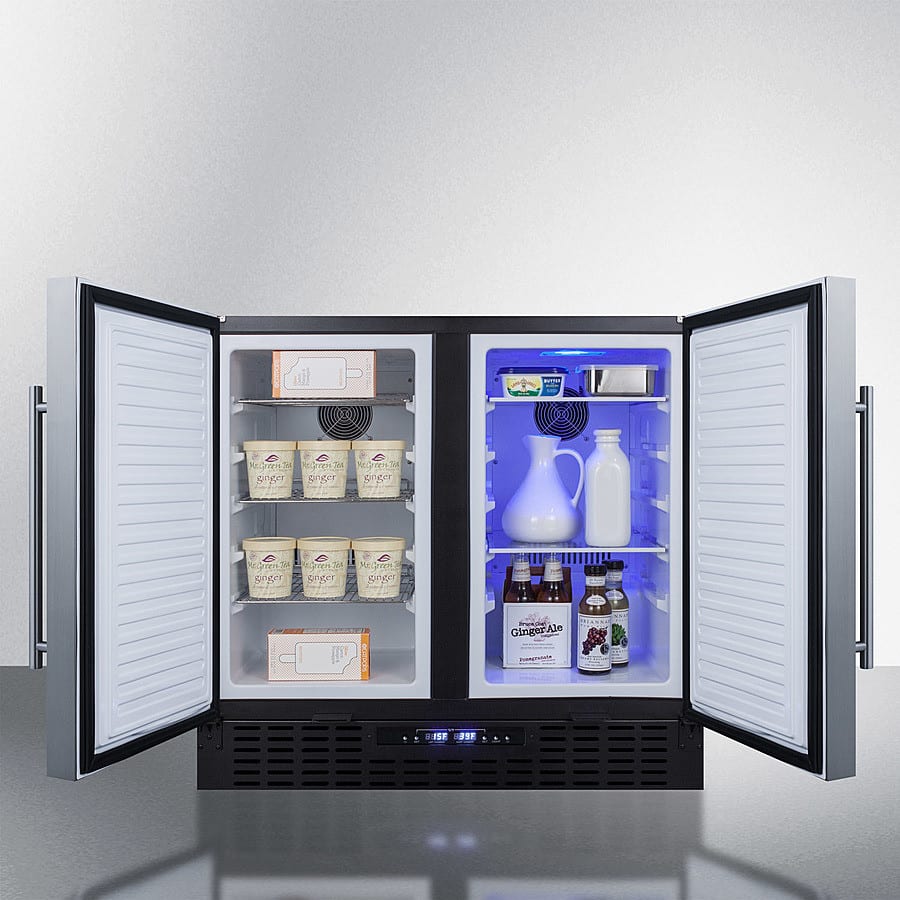 Summit FFRF36 36 Inch Built-In Side by Side Refrigerator