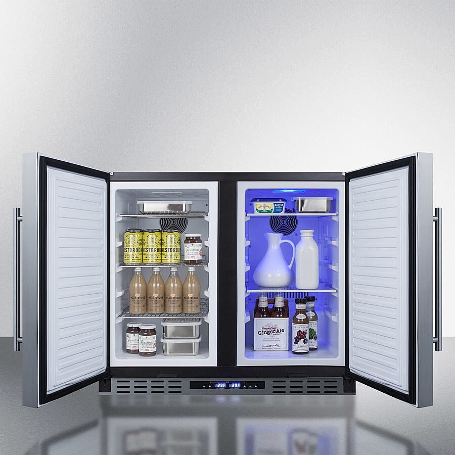 Summit FFRF36ADA 36 Inch Built-In Side by Side Refrigerator with