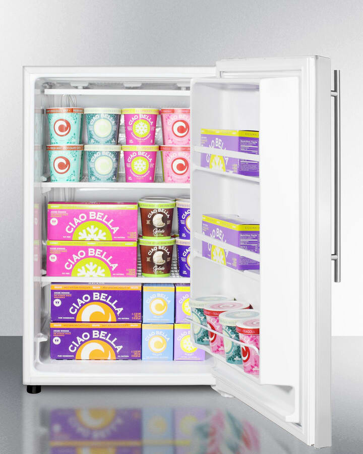 Summit FS605SSVH 22 Inch Freestanding All-Freezer with 5.04 Cu.Ft