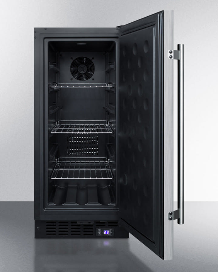 Summit SCFF1533BCSS 15 Inch Undercounter Freezer with 2.4 cu. ft