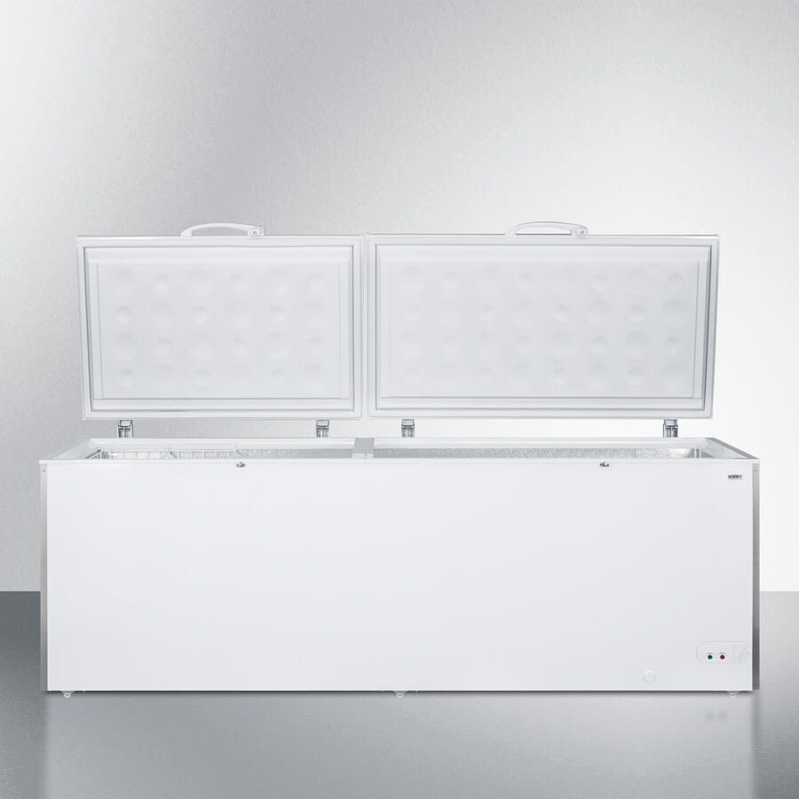 Summit SCFM252WH 91 Inch Commercial Chest Freezer with 26.66 cu