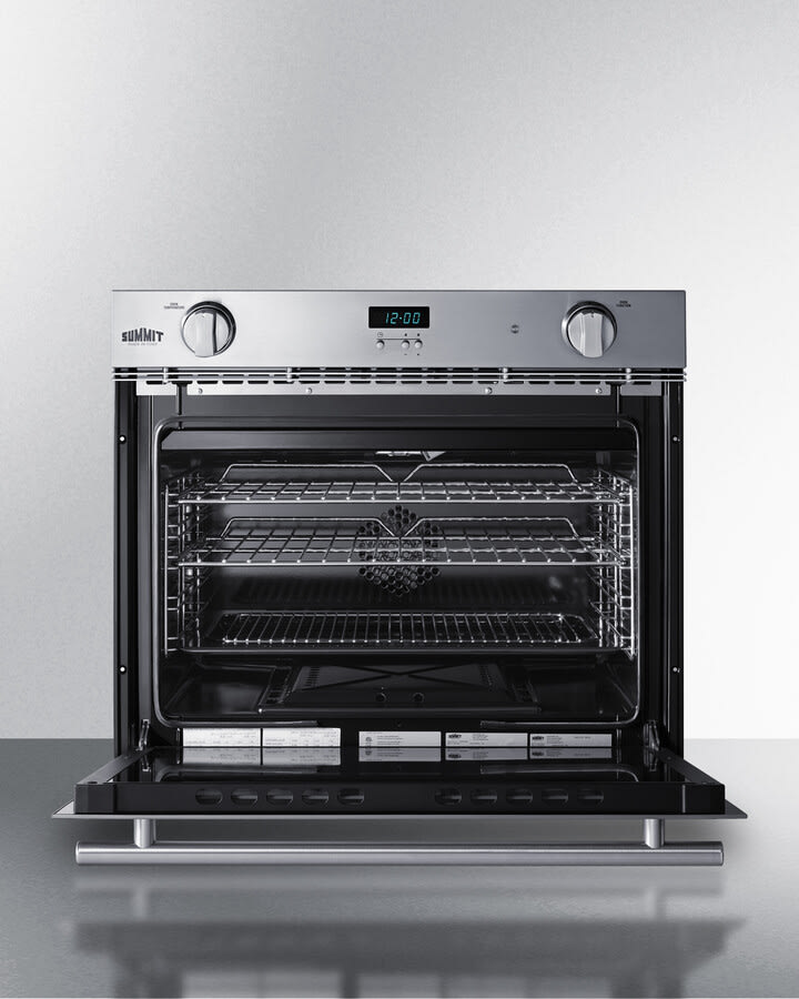 Summit SGWOGD27 27 Inch Single Gas Wall Oven with 3.0 Cu. Ft