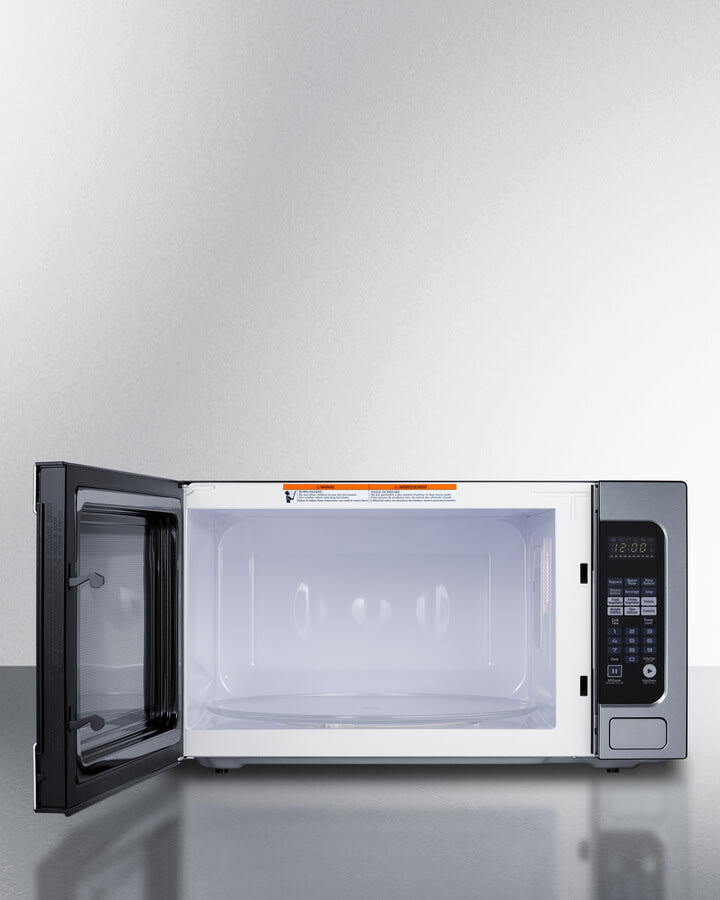Summit SMBI27TK27 2.2 Cu. Ft. Built In Microwave Oven with 1 200 Watts Sensor Cook 30 Seconds Weight Time Defrost Glass Turntable and Trim Kit Included 27 Inch