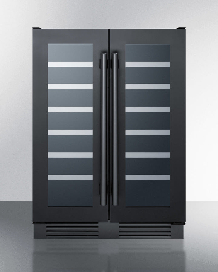 Summit SWC24GKS 24 Inch French Door Wide Built-In Wine Cellar with