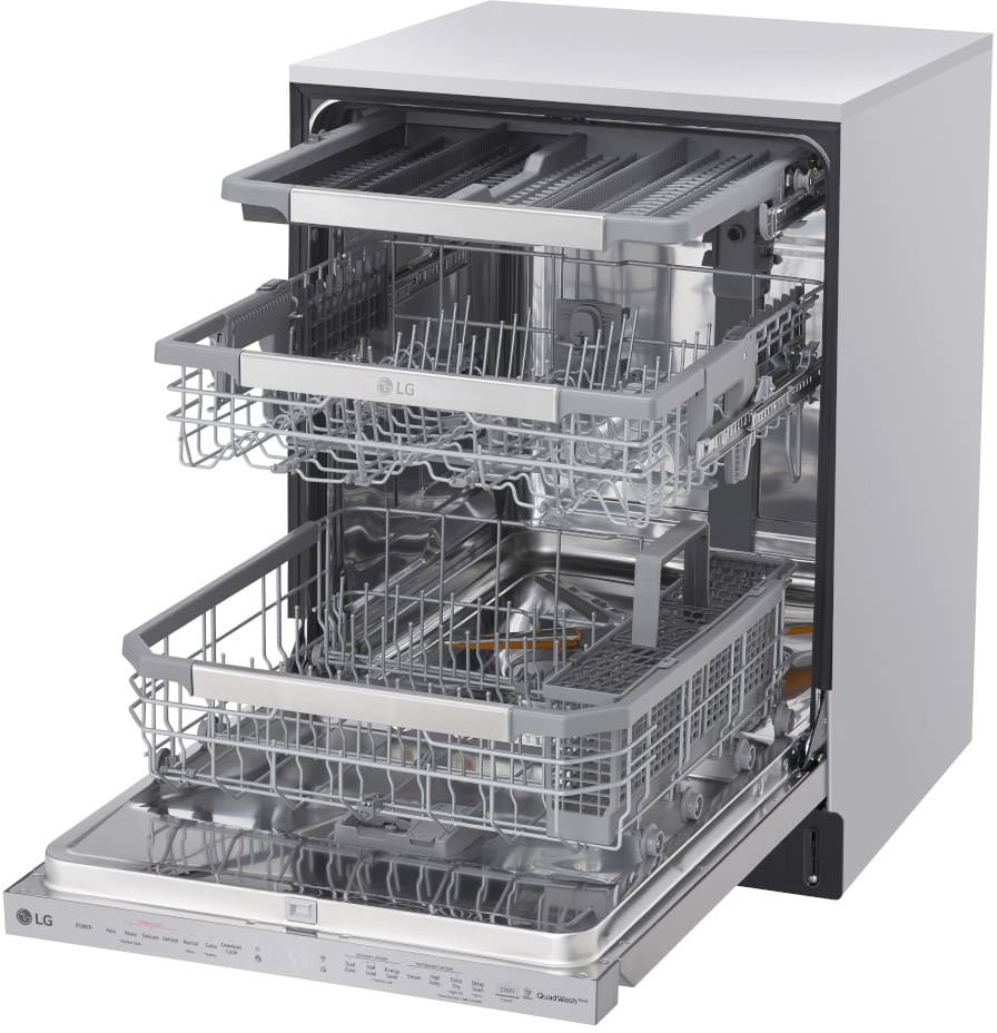 LG LDP6810SS 24 Inch Smart Fully Integrated Dishwasher with 15 Place Settings Adjustable 3rd Rack Soil Sensor QuadWash System Glide Rails Wi Fi