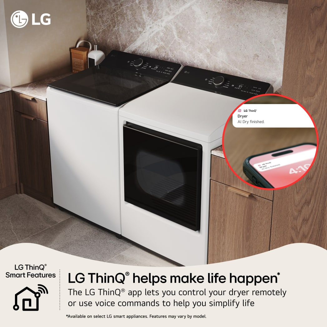 LG DLE8400WE 27 Inch Top Load Electric Dryer with 7.3 cu ft