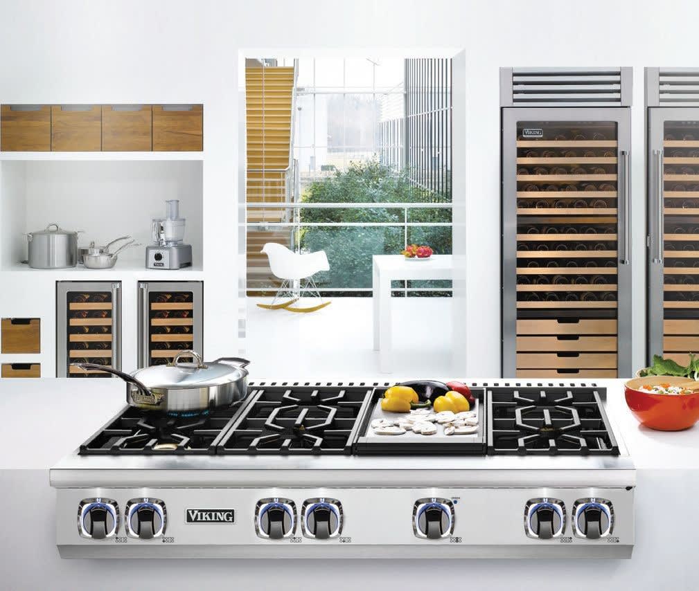 Viking VRT7486GSSLP 48 Inch Gas Rangetop with 6 Viking Elevation