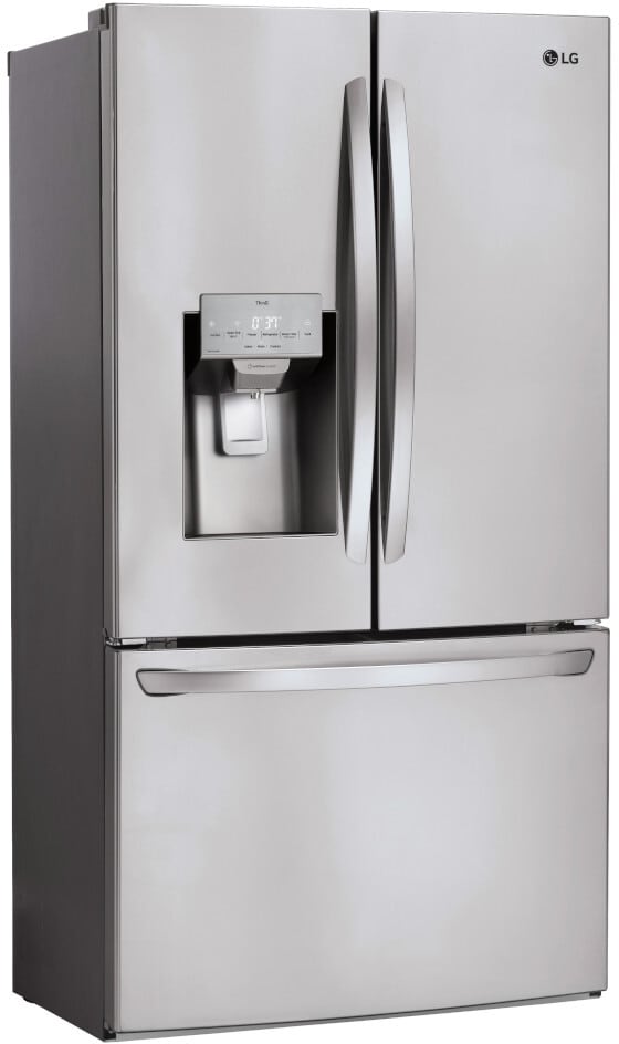 LG LRFS28XBS 36 Inch Smart French Door Refrigerator with 28 cu.ft. Capacity WiFi Enabled ThinQ Technology Slim SpacePlus Ice System Cool Guard Door Cooling Smart Inverter Sabbath Mode and ENERGY STAR ...