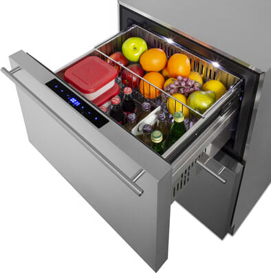 Summit ADRF244CSS 24 Inch Commercial Drawer Refrigerator with 3.3