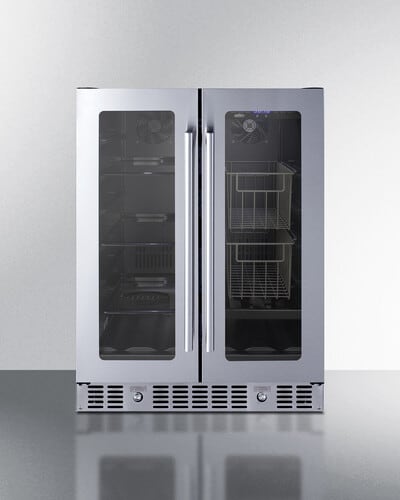 Summit ALFD24WBVPANTRY 24 Inch Built-In Dual-Zone Produce