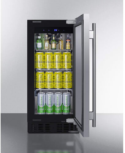 Summit ASDS1523 15 Inch Built-In All-Refrigerator with 1.7 cu. ft