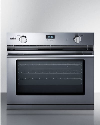Summit SGWOGD30 30 Inch Single Gas Wall Oven with 3.0 Cu. Ft