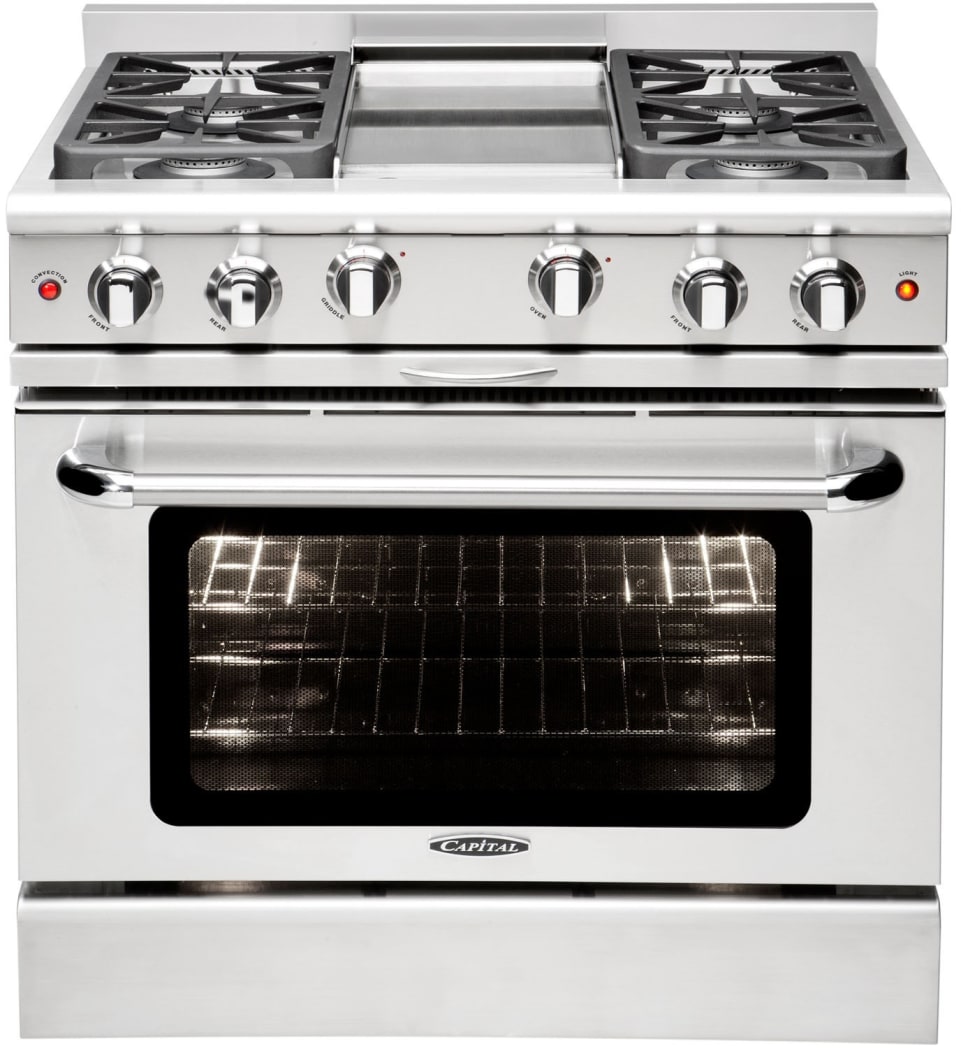 Capital MCR364GN 36 Inch Pro-Style Gas Range with 4 Sealed Burners