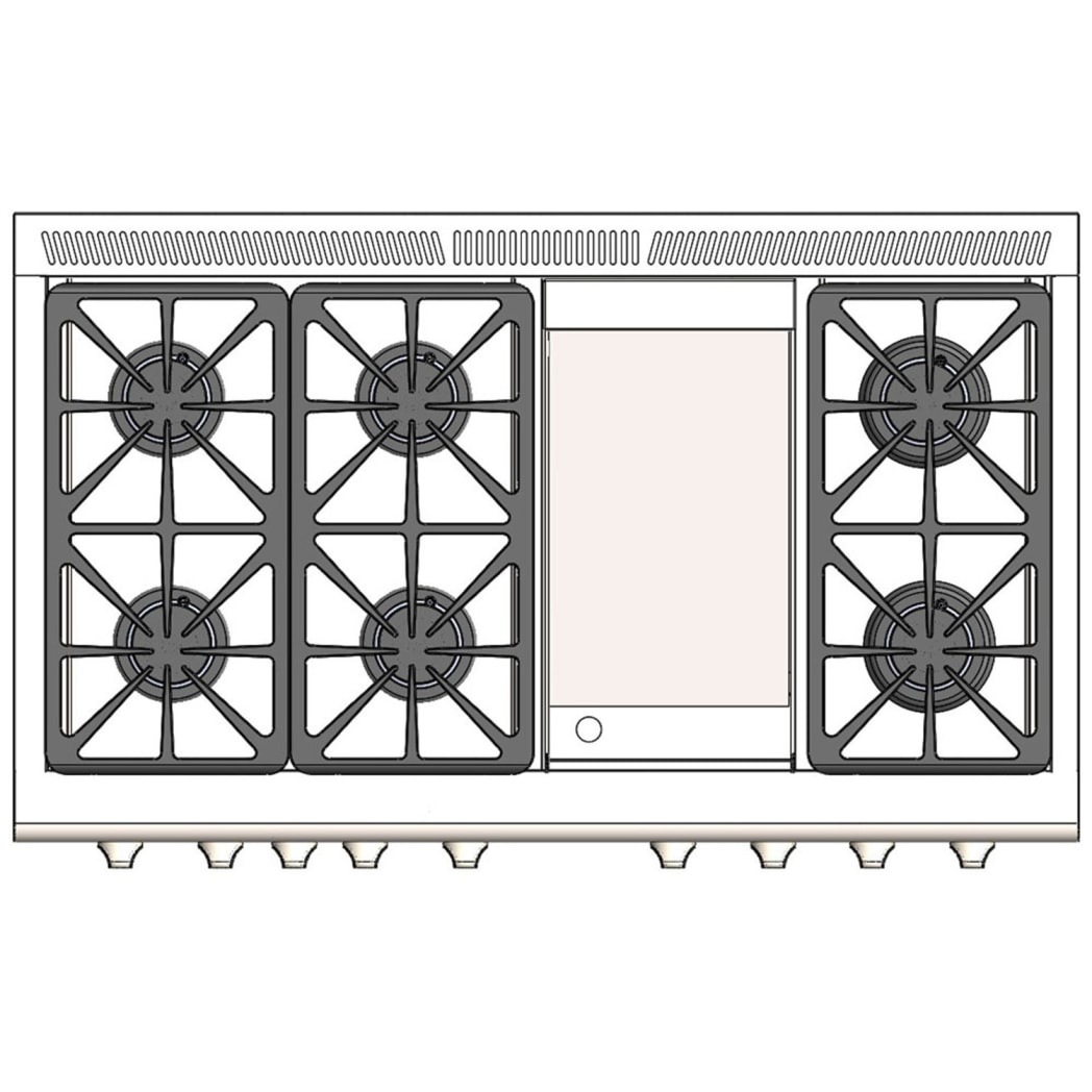 Capital MCR486GN 48 Inch Freestanding Gas Range with 6 Power-Flo