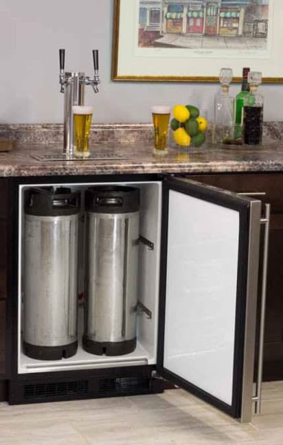 Double keg kegerator on sale
