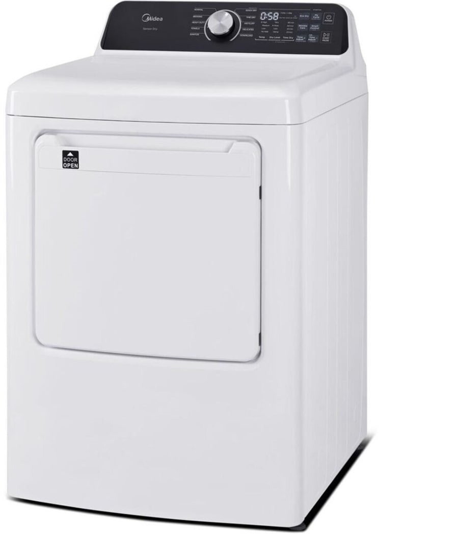 Midea MLTG45N4BWW 27 Inch Gas Smart Dryer with 7.0 cu. ft