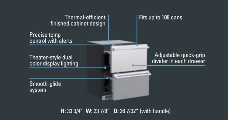 Marvel MPDR424IS71A 24 Inch Built-In Drawer Refrigerator with 5.0