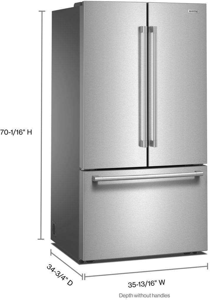 Maytag MRFF4336TZ 36 Inch Freestanding French Door Refrigerator