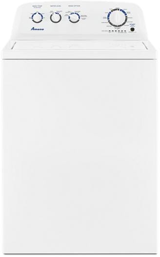 Amana NTW4519JW 28 Inch Top Load Washer with 3.8 cu. ft. Capacity 12 Wash Cycles High Efficiency Agitator Deep Water Wash Option Automatic Fabric Softener Dispenser Late Lock Lid Extra Rinse Option an...