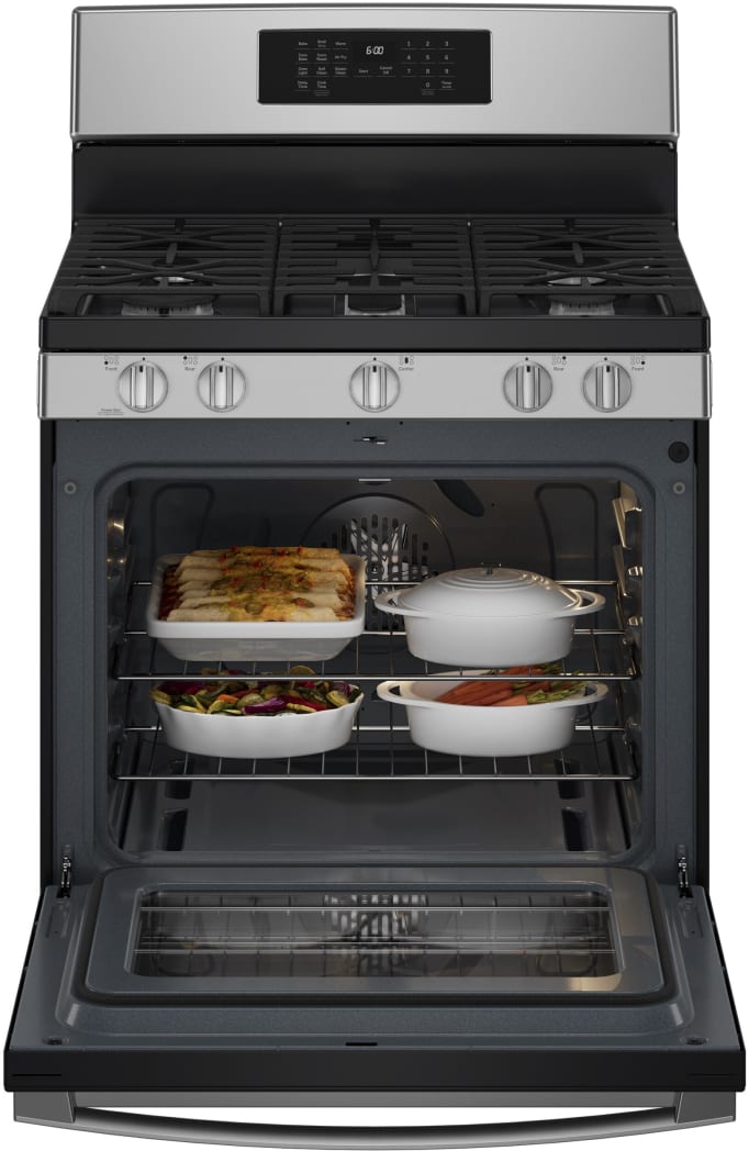 GE JGB670SZSS 30 Inch Freestanding Gas Range with 5 Sealed Burners