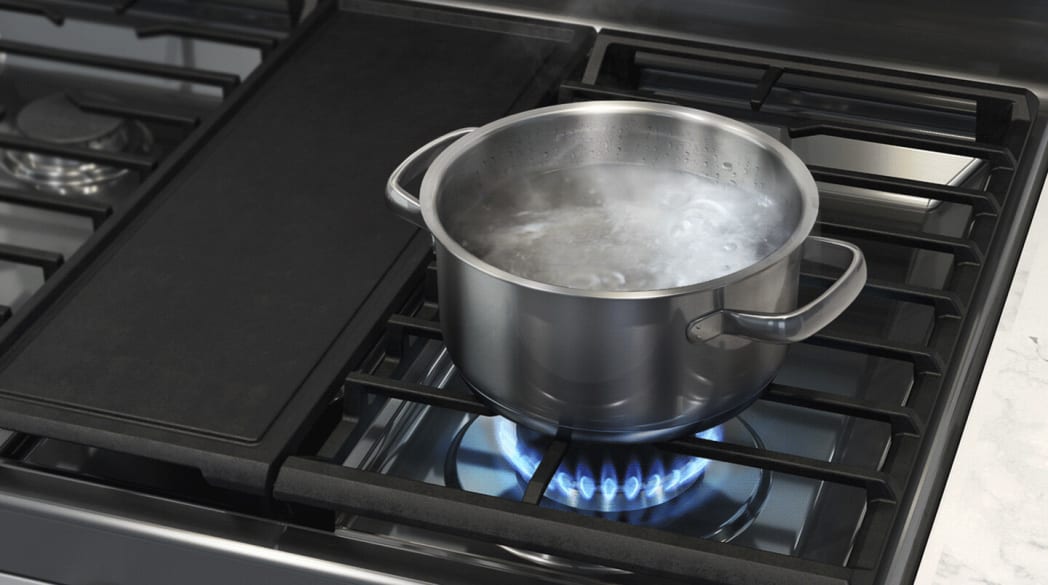 Samsung NX60A6111SS 30 Inch Freestanding Gas Smart Range with 5 Sealed Burners 6.0 Cu. Ft. Capacity Storage Drawer SmartThings Cooking Wi Fi Voice Connectivity Integrated Griddle 17K BTU Power Burner ...