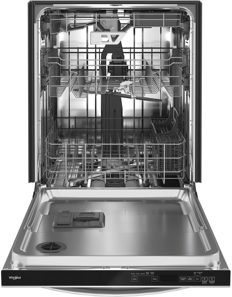 Whirlpool WDT970SAKZ 24 Inch Fully Integrated Dishwasher with 15 Place Settings 47 dBA 5 Wash Cycles 3rd Wash Rack Sensor Cycle Quick Wash Sani Rinse and Star K Fingerprint Resistant Stainless Steel