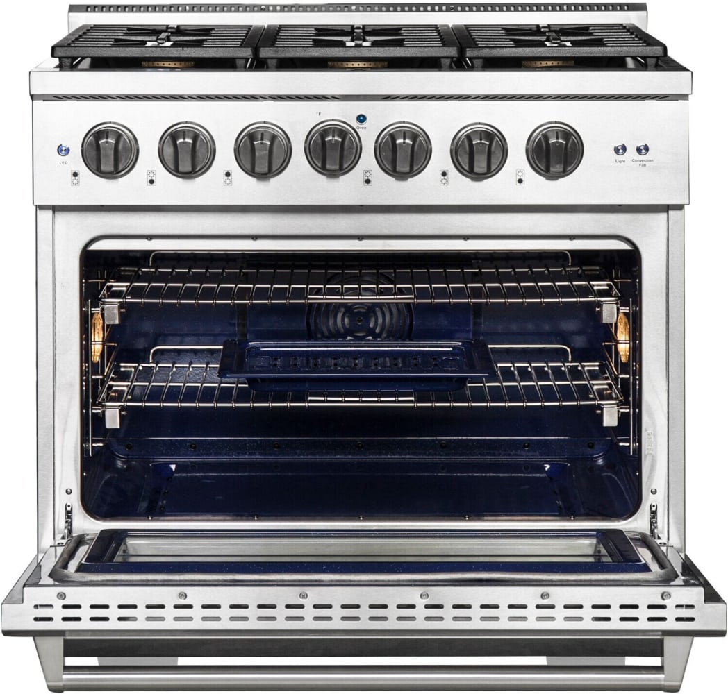 NXR AKD3605 36 Inch Professional Dual Fuel Range with 6 German