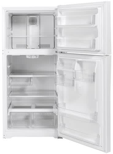 GE GTE19JTNRWW 30 Inch Top Freezer Refrigerator with 19.2 Cu. Ft