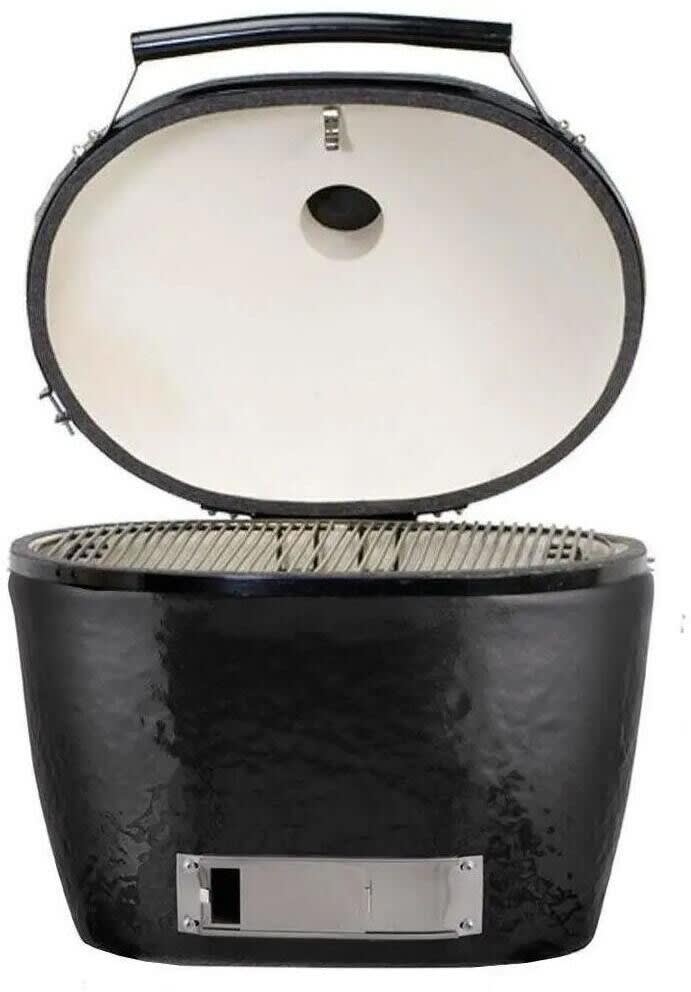 Primo PGCLGC 24 Inch Oval Large Charcoal Ceramic Grill with 300 sq