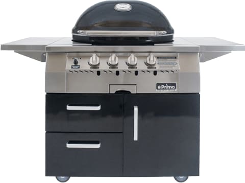 Primo PGGXLC 36 1/2 Inch Freestanding Ceramic Gas Grill with 4