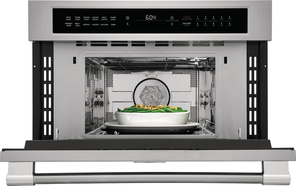 Frigidaire PMBD3080AF 30 Inch Built In Convection Microwave Oven with 1.6 Cu. Ft. Capacity Sensor Cook Sensor Reheat Grill Broil Combi Cook Keep Warm Quick Start Interior LED Lighting Smudge Proof and...