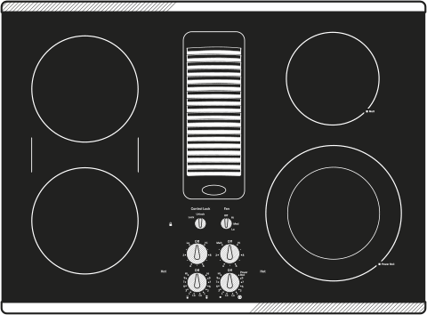 Ge pp9830djbb profile series electric cooktop outlet