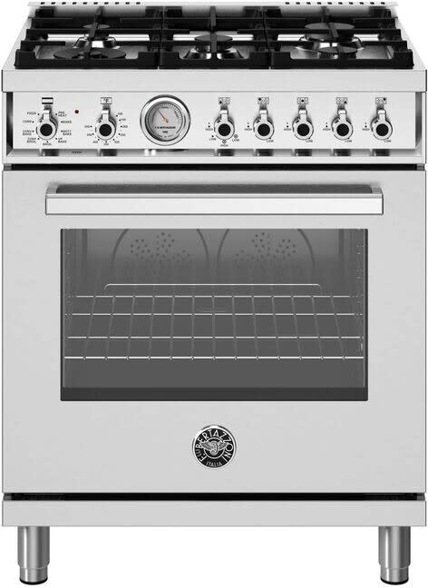 Bertazzoni PRO305DFMXV 30 Inch Freestanding Dual Fuel Range with 5