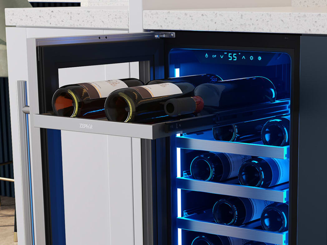 Zephyr PRW15C01CG 15 Inch Freestanding/Built-In Single Zone Wine