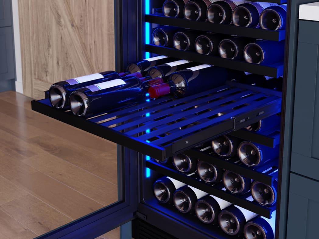 Fontaine wine 2デックセット Zephyr PRW24F02CPG 24 Inch Freestanding/Built-In Panel Ready