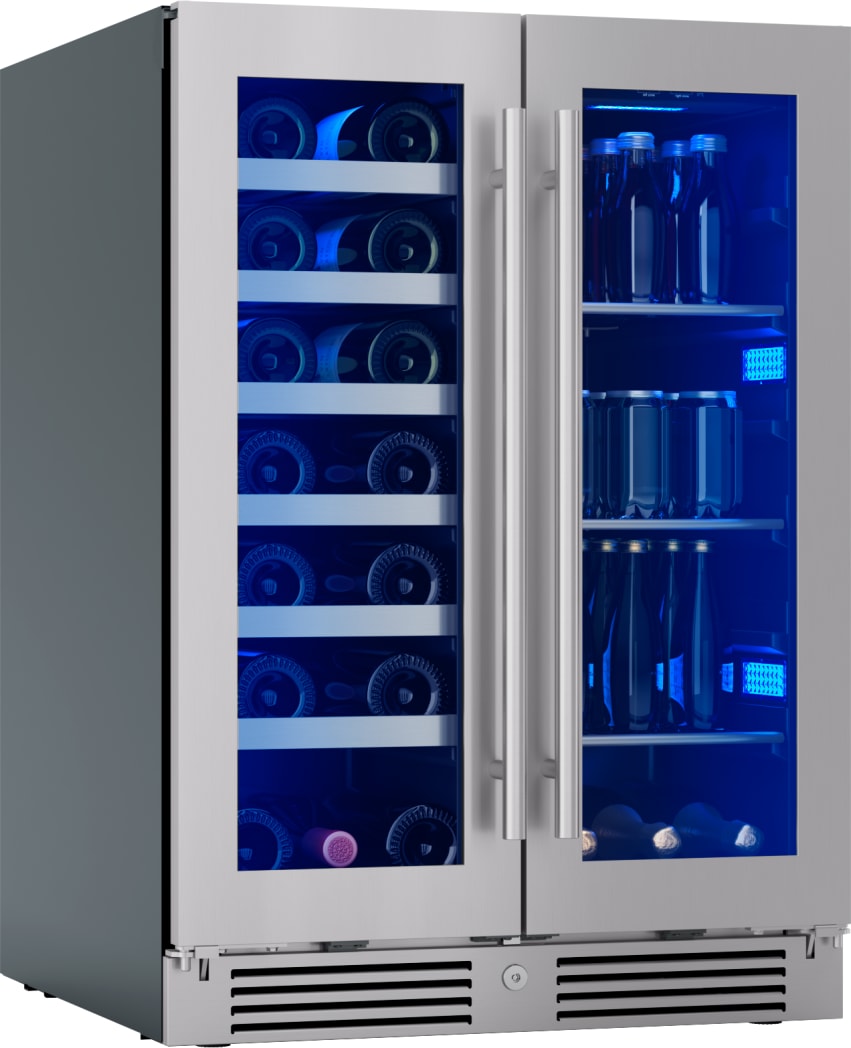 Zephyr PRWB24C32CG 24 Inch Dual Zone French Door Wine