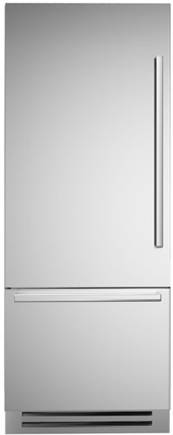 Bertazzoni REF30BMBIXLT 30 Inch Built In Bottom Freezer Refrigerator with 15.5 Cu. Ft. Total Capacity FlexMode Open Door Alarm and Ice Maker Left Hinged