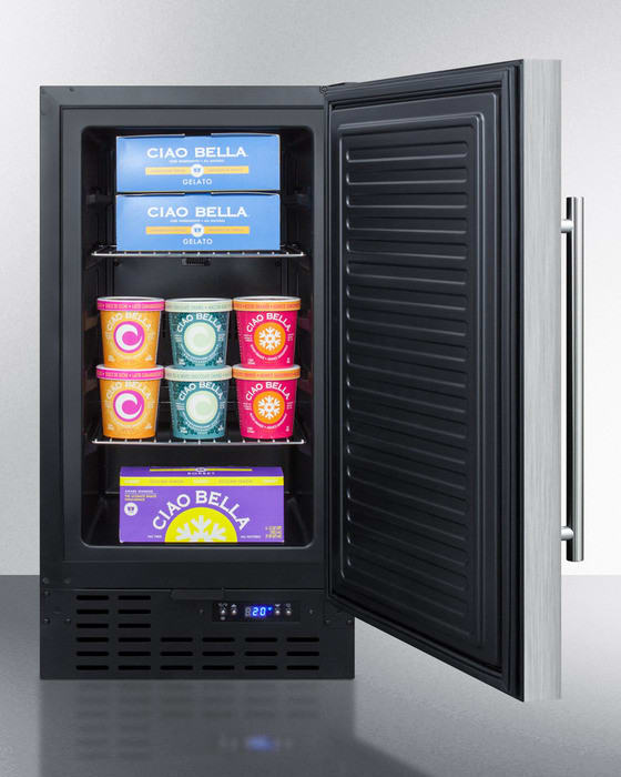 Summit SCFF1842CSSADA 18 Inch Undercounter Freezer with 2.7 cu. ft