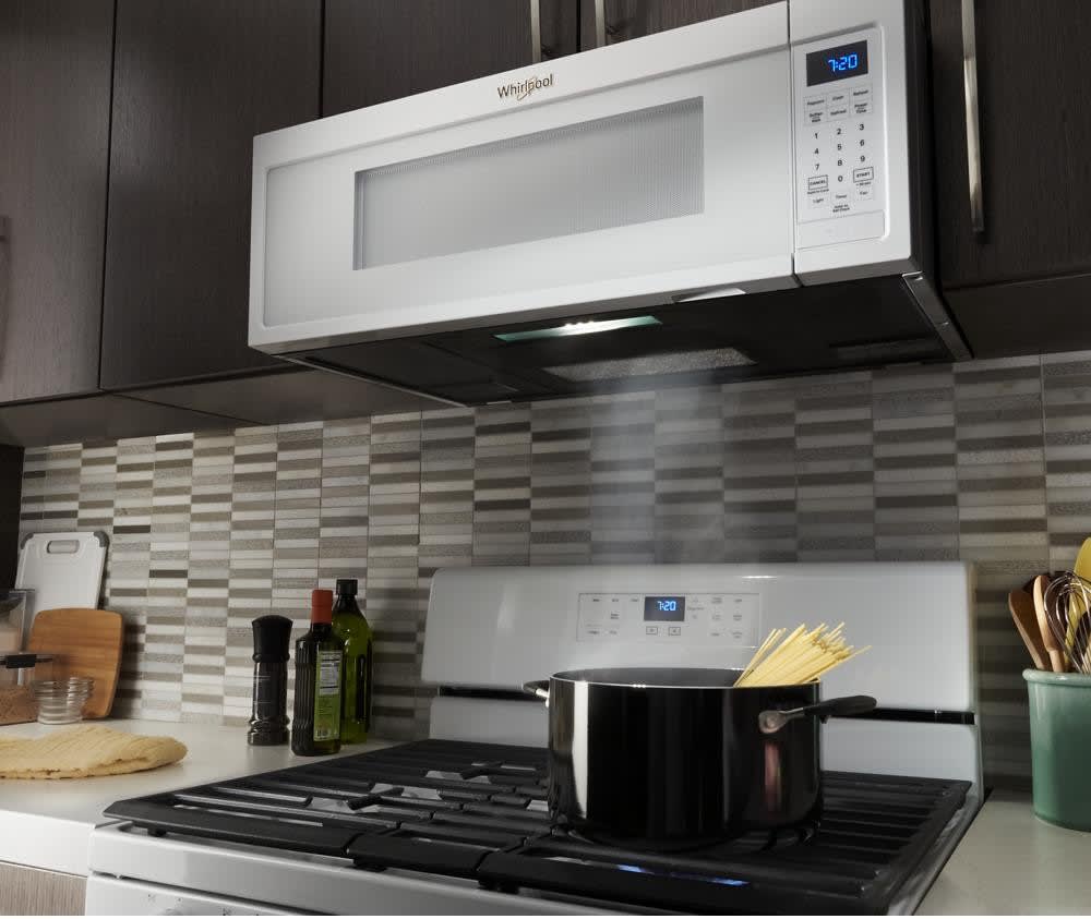 Whirlpool white microwave over the range cheap